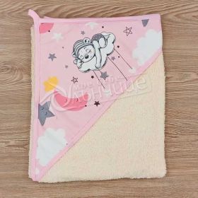 Бебешка хавлия - Sleepy Bear - pink