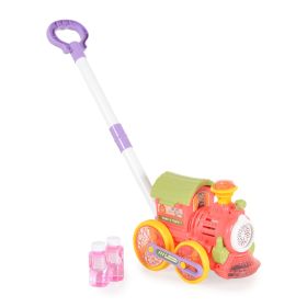 Играчка за бутане със сапунени балони влак Wheels - Red