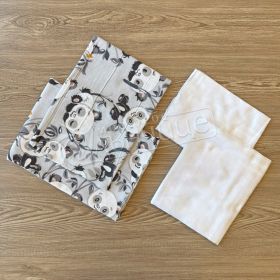 Комплект пелени бархет и тензух Panda