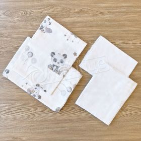 Комплект пелени бархет и тензух Cloudy Panda