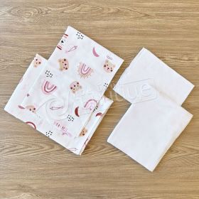 Комплект пелени бархет и тензух Pink Rainbows