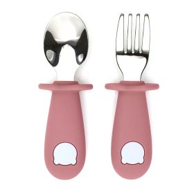 Комплект прибори виличка и лъжичка - Тъмно Розов