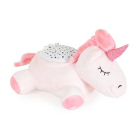 Лампа и проектор с бял шум Poppy - плюшен Еднорог