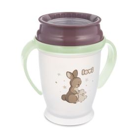 Неразливаща се чаша с дръжки 360° LOVI N&D Rabbit, 250 мл, 9м+
