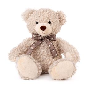 Плюшена играчка Къдраво мече с панделка - 30 см