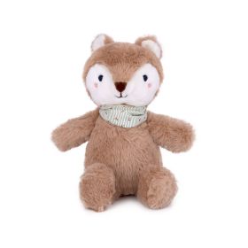 Плюшена играчка Лисица с кърпа - Бела 20 см