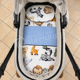 Двулицев комплект за количка Blue Jungle - Пролет/ Есен