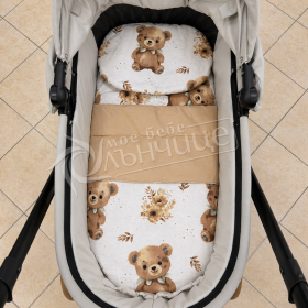 Двулицев комплект за количка Brown Bear - Пролет/ Есен