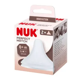 Резервен силиконов биберон NUK Perfect Match S 0+, 2бр.