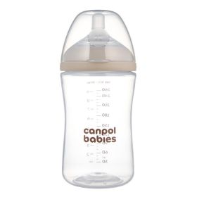 Шише с двузонов биберон Natural Shape 260мл. 3м+ - Canpol babies