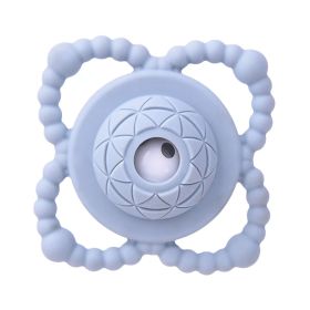 Силиконова бебешка гризалка с дрънкалка Синя - Tedsy