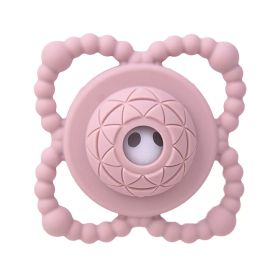Силиконова бебешка гризалка с дрънкалка Светло Розова - Tedsy