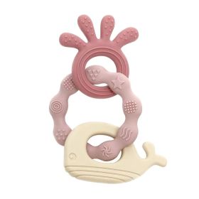 Силиконова гризалка Морски Свят Тъмно розов - Tedsy