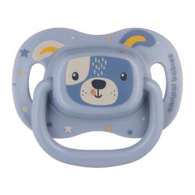 Силиконова симетрична залъгалка Canpol Babies - Cute Animals синя 6-18м