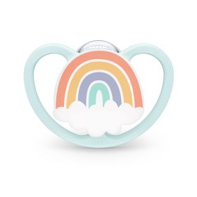 Силиконова залъгалка 0-6 м. Дъга NUK Space + кутийка