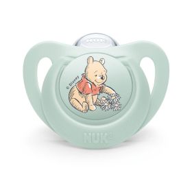 Силиконова залъгалка 0-6 м. Мечо Пух NUK + кутийка