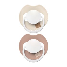 Комплект силиконови динамични залъгалки Prime Glow Ivory ,18 месеца + – LOVI