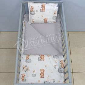Спален комплект от три части Teddy Bear сив 50/100