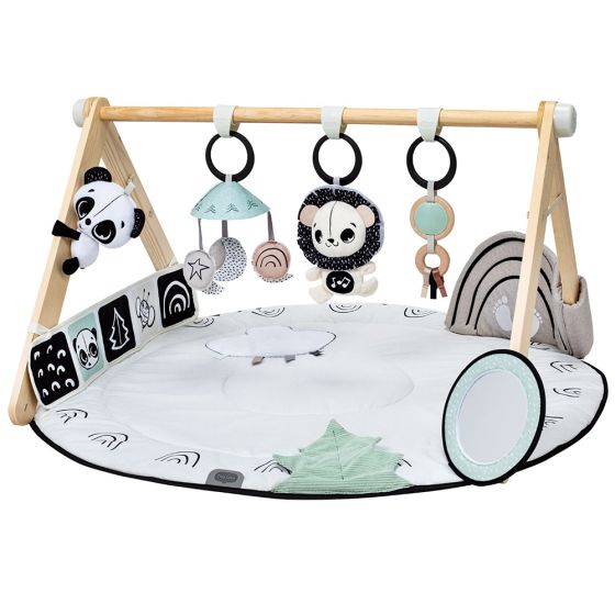 Активна гимнастика Luxe Gymini Black&White Décor с дървена арка - Tiny Love