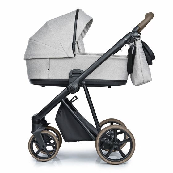 Бебешка количка 2в1 Ivi 2.0 Vintage Pixel Light - ROAN с кош за новородено бебе