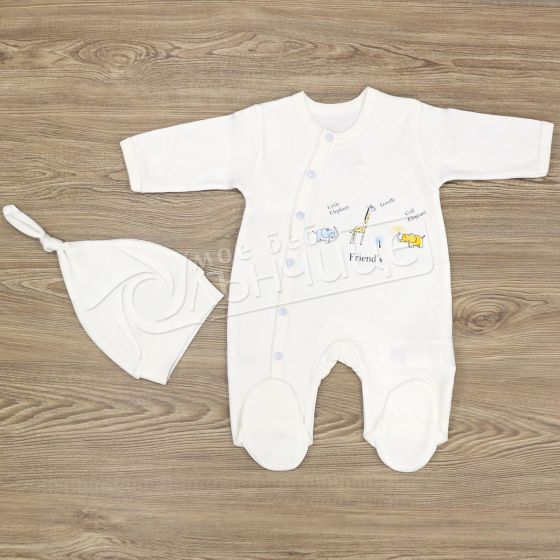 Бебешки гащеризон с шапка Jungle Friends