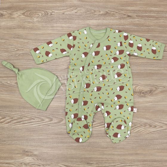 Бебешки гащеризон с шапка Green Acorn
