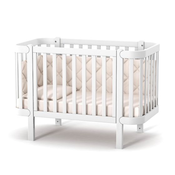 Бебешко легло от бук Monaco - White