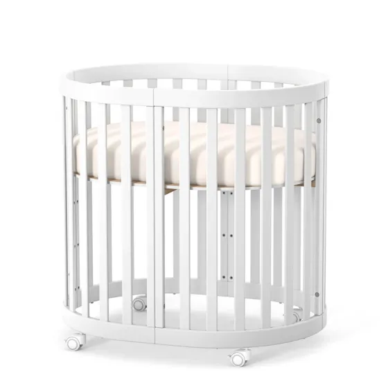 Бебешко легло от бук Roma - White