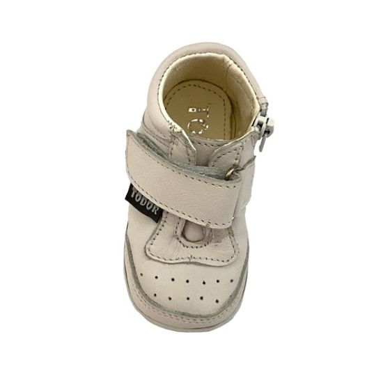 Бебешки буйки TODOR - естествена кожа - бял