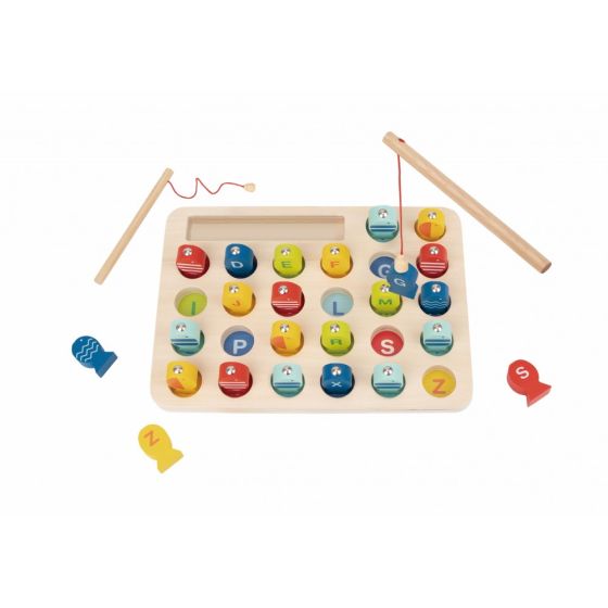 Дървена игра Риби и Азбука - Tooky Toy