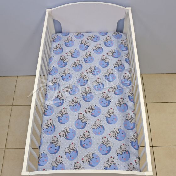 Долен чаршаф с ластик Blue Elephant