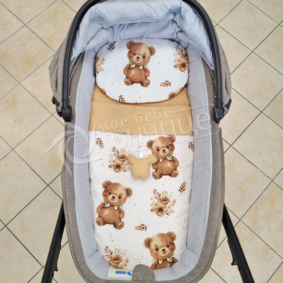 Двулицев летен комплект за количка - Brown Bear