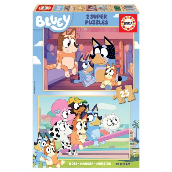 Комплект два броя пъзелa Educa - Bluey (2 x 25 части)