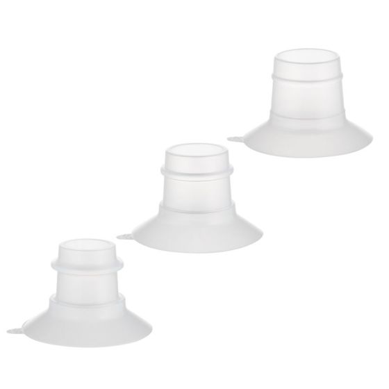 Комплект 3 бр. накрайници - уплънения за фуния за помпа за кърма MilkShell Hands-Free - Canpol  (размери 19, 21 и 24)