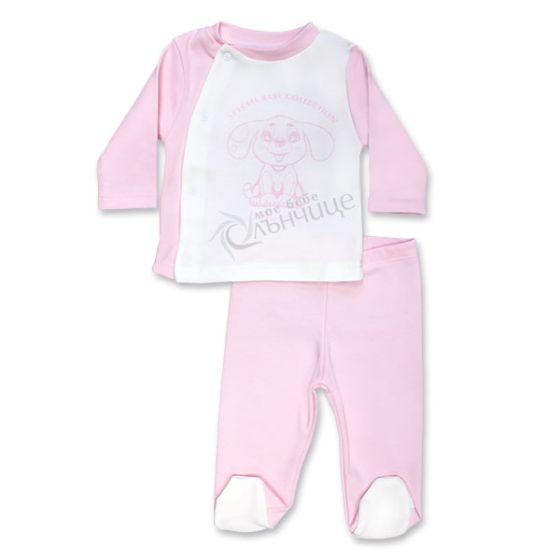 Комплект две части - Soft Dog-50см - новородено-Розов