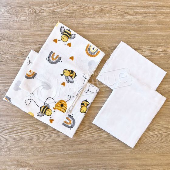 Комплект пелени бархет и тензух Bee Love