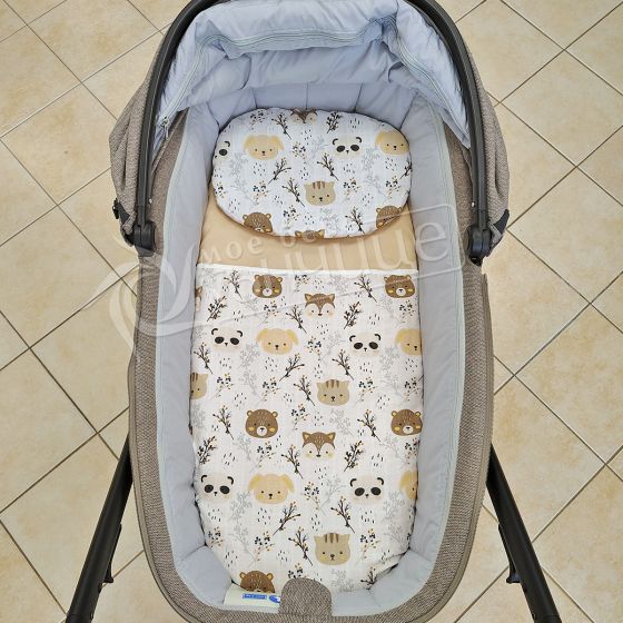 Летен комплект за количка Happy Friends - Муселин