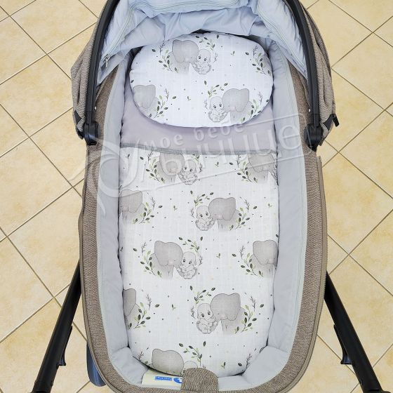 Летен комплект за количка Baby Elephant - Муселин