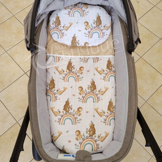 Летен комплект за количка Jungle Party - Муселин