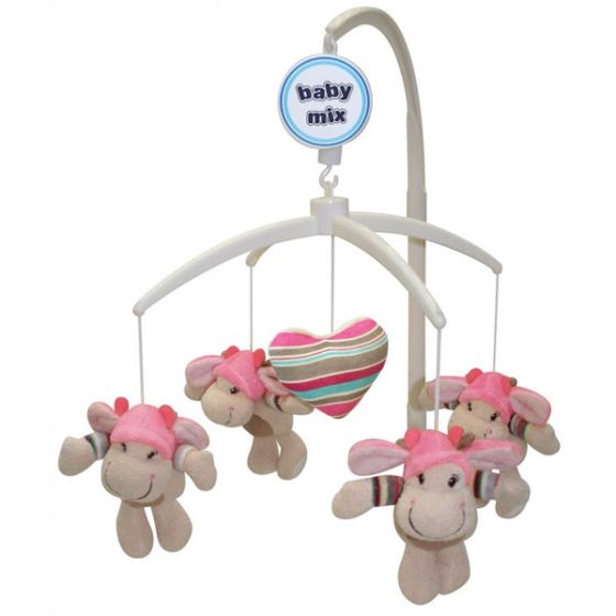 Музикална играчка за легло Funny Hippos - BABY MIX