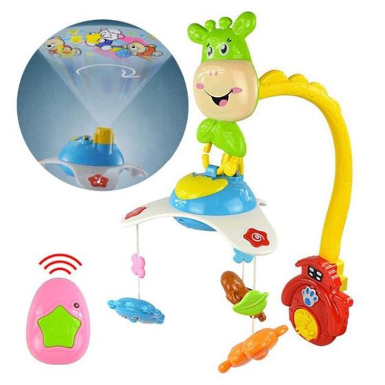 Музикална въртележка за легло с прожектор и дистанционно - Fawn