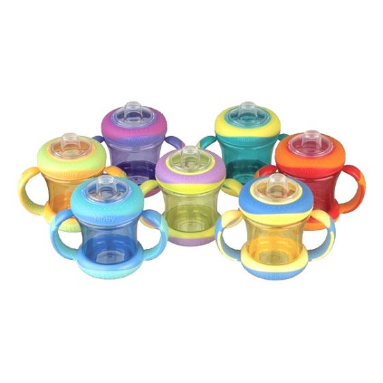 Неразливаща чаша с мек накрайник и дръжки NUBY