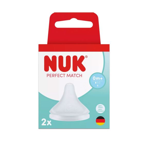 NUK Perfect Match биберон за хранене S 0м+ 2бр.