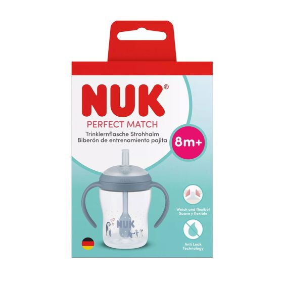 NUK Perfect Match шише със сламка 150 мл. 8м+ - Пингвин