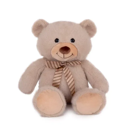 Плюшена играчка Мече с панделка - 32 см (Бежов)