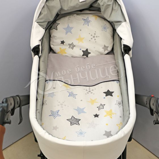 Комплект за количка Grey Stars