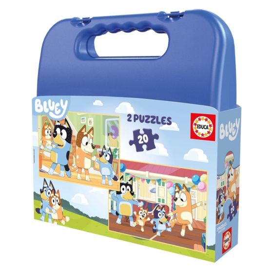 Комплект два пъзелa в куфарче Educa - Bluey (2 x 20 части)