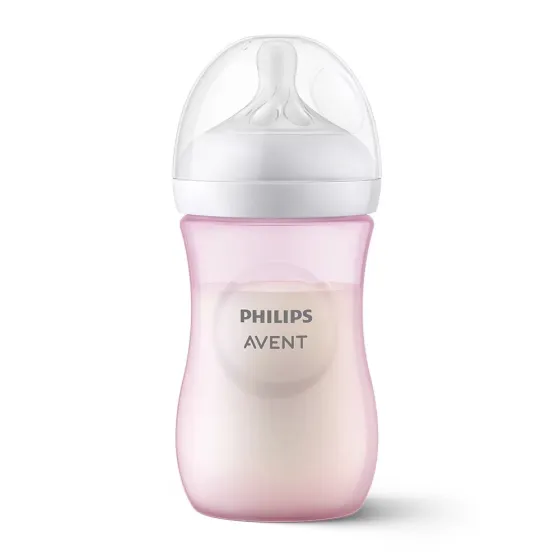 Шише за хранене Natural Response 3.0 с биберон 1м+, 260мл - Philips AVENT - РОЗОВ