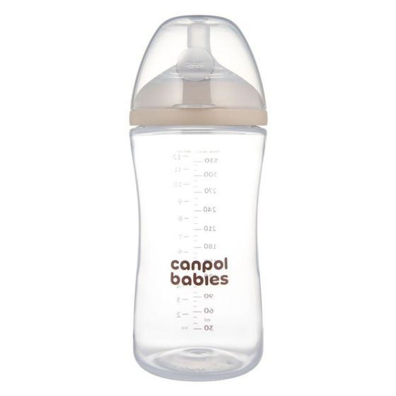 Шише с двузонов биберон Natural Shape 330мл. 6м+ - Canpol babies
