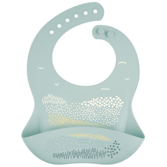 Силиконов лигавник с джоб Canpol babies, 4м+ Green